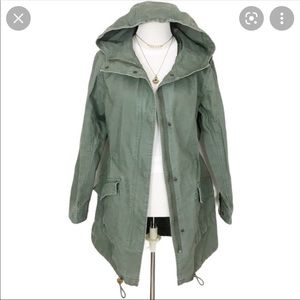 Abercrombie and Fitch green parka jacket size small